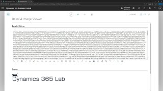 Business Central short video: Preview Base64 string image within BC (Base64 Image Viewer)