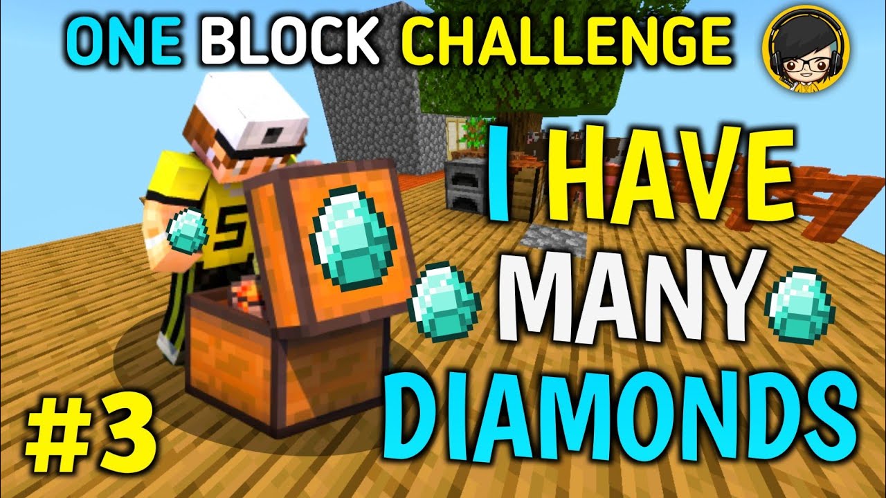 I HAVE MANY DIAMONDS || MINECRAFT ONE BLOCK SURVIVAL SERIES || # ...