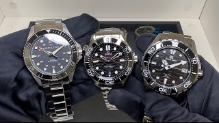 Black Dial Divers (Hamilton, Breitling, Tudor, Omega & Grand Seiko)
