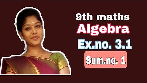#tn #9th #maths #ALGEBRA #ex - 3.1 #sum no - 1(i,ii,iii,iv,v,vi)👍😍
