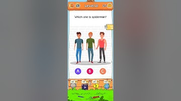 Braindom 2 level 18 which one is spiderman ?