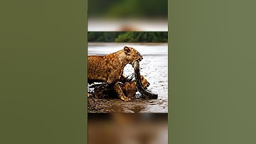 Rescue: Lion Cub Ambushed by a Giant Python #rescue  #lion  #lioncub #python