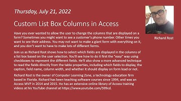 Custom List Box Columns in Access