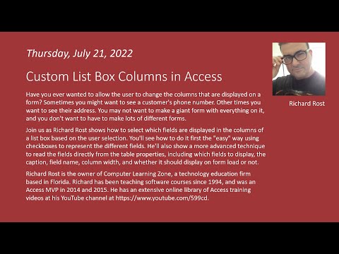 Custom List Box Columns in Access