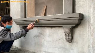 Skills And Ideas For Building Beautiful And Creative Window Frames  Using Sand Cement Brick