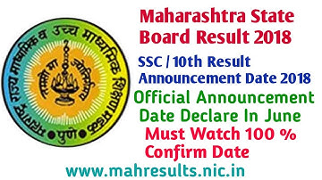 Maharashtra State Board SSC / 10th Result Announcement Date 2018 | 100% Confirm | Latest Update
