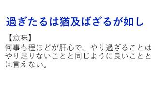 過ぎ たる は 及ば ざる が ごと し