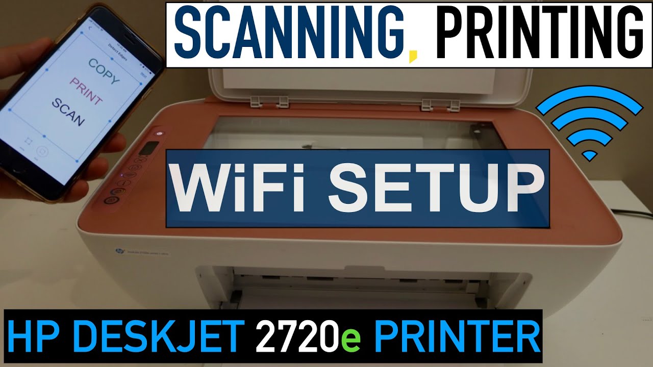 HP DeskJet 2720e WiFi Setup, Wireless Scanning & Printing Review. 