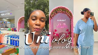 UNI DIARIES: skincare shopping, more exam prep, hauls & more | Nigerian university vlog