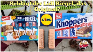 Knoppers Nuss Riegel vs. Lidl Sondey Milch Haselnuss Riegel - YouTube