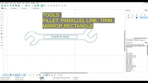 How to Draw Wrench - libreCAD