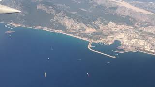 Landing airplane - Aircraft landing Antalya Turkey -  Amazing view