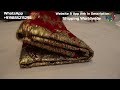 AR-1323 “The Scarlet Red” Premium Banarasi Saree||Silk||Golden Zari||Zardozi||Crystals