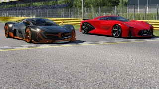 Mercedes-Benz Concept vs Nissan Concept 2020 Vision GT at Monza Full Course