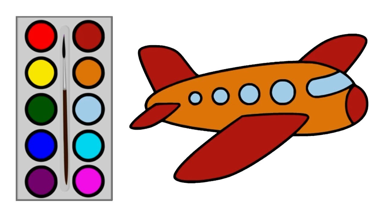 Cara Menggambar Pesawat Terbang Menggambar Dan Mewarnai Pesawat