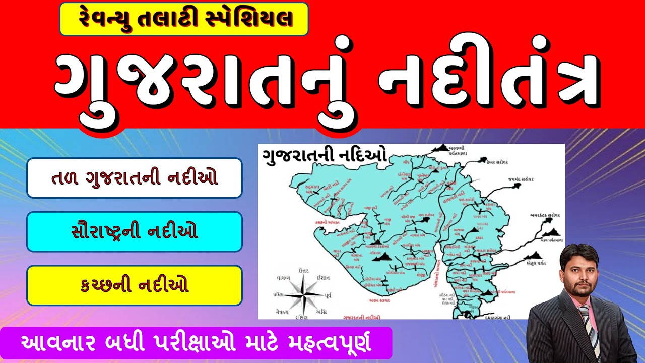 ગુજરાતનું નદીતંત્ર | Geography of Gujarat | All river of Gujarat gk | Arvind study point