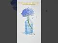 Easy to paint watercolor hydrangea flower #art #watercolor