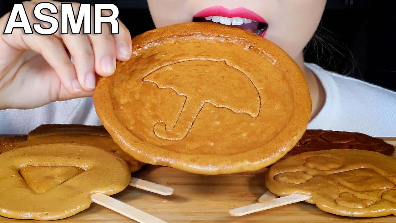 ASMR Dalgona Candy from 'Squid Game' 오징어게임 달고나 챌린지 먹방 Eating Sounds Challenge Mukbang