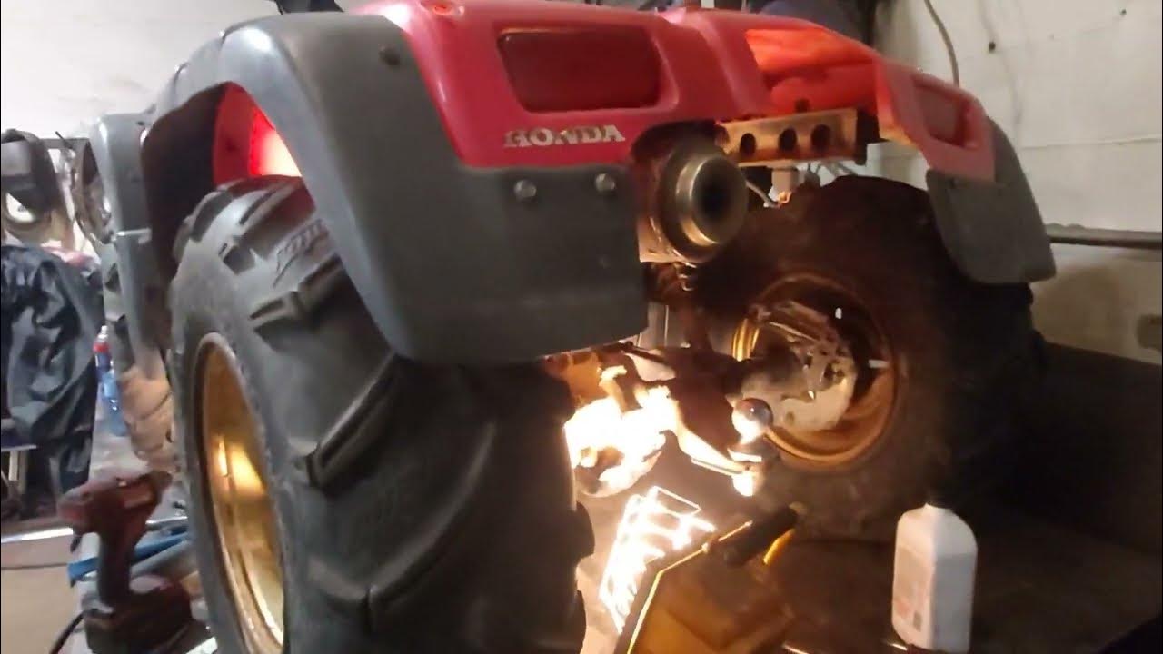 honda foreman muffler repair - YouTube