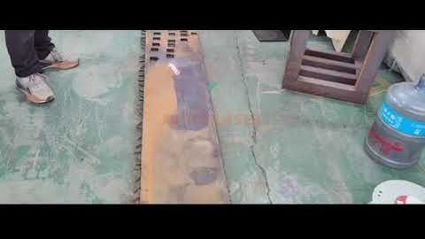 Tiptoplaser TPC 3000W CW laser cleaning machine test video with 600mm