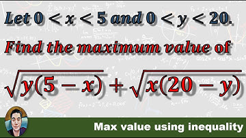 Find maximum value using Cauchy Inequality and get the values of x and y if it is maximum