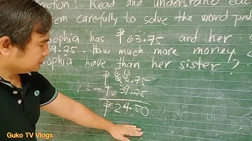 Solving Problems Involving Addition and Subtraction of Decimal Numbers Including Money | Math Module