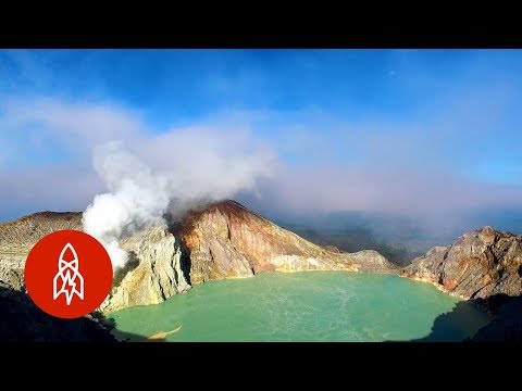 The Volcano That Burns Blue
