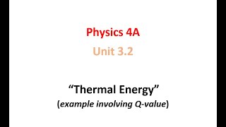 Thermal Energy (example problem)