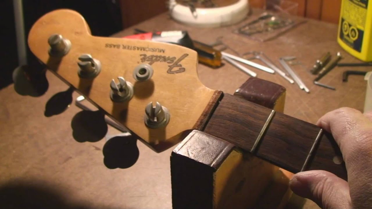 Fender Musicmaster Bass Guitar Neck Repair - YouTube