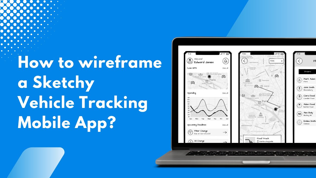 Tracking Map Wireframe How to Wireframe a Sketchy Vehicle Tracking Mobile App? - YouTube