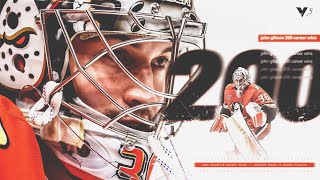 John Gibson reaches 200 career wins