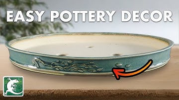 How to Make Pottery Ornaments with Clay Slip | Ceramic decoration ideas