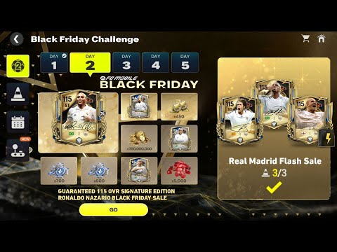BLACK FRIDAY OFFER!! 115 RATED RONALDO NAZARIO FC MOBILE | FLASH SALE REWARD FC MOBILE 26!