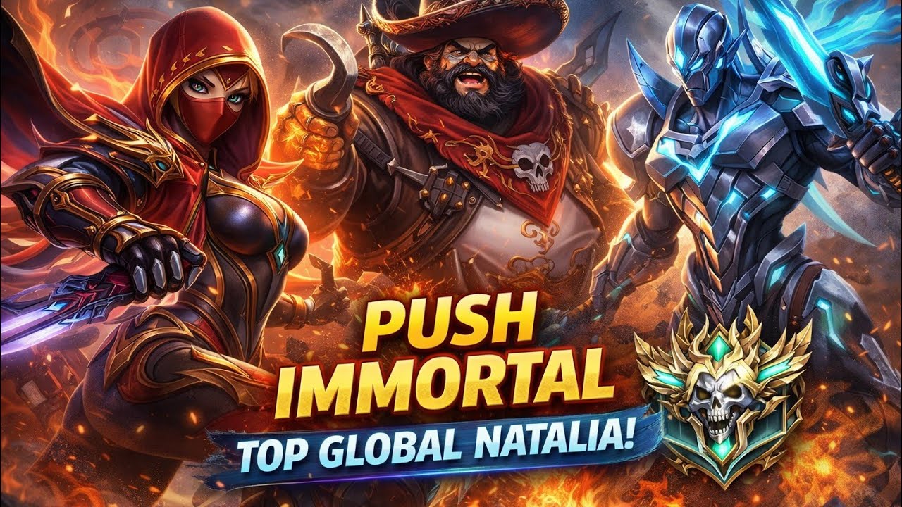 LIVE PUSH IMMORTAL 🔥 TOP GLOBAL NATALIA | NUNGGU SAHUR MLBB