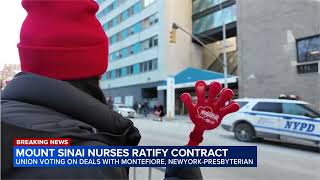 Mount Sinai nurses ratify agreement; awaiting voting results for 2 other hospital systems