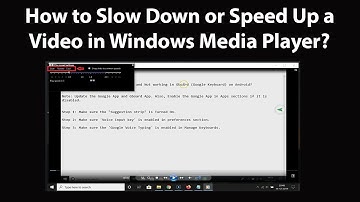 How to Slow Down or Speed Up a Video in Windows Media Player?