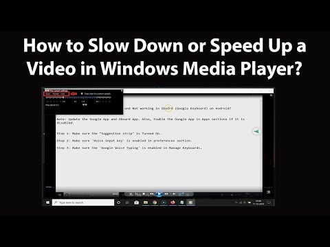 How to Slow Down or Speed Up a Video in Windows Media Player?