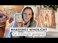 Makramee Windlicht knoten ✨ Anfängerfreundlich & schnell gemacht - mit nur einem Knoten