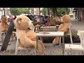 Giant teddy bears help customers maintain social distance at cafe