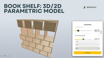Book Shelf: 3D/2D parametric Model/ BeeGraphy 3D Model Marketplace/ BeeGraphy 3D Configurator