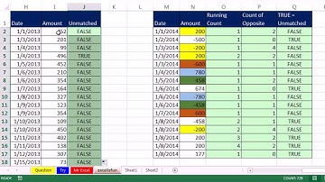 Mr Excel & excelisfun Trick 156: Find Unmatched Positive & Negative Numbers In A Column