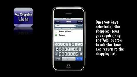 My Shopping Lists Video Guide - Part 2