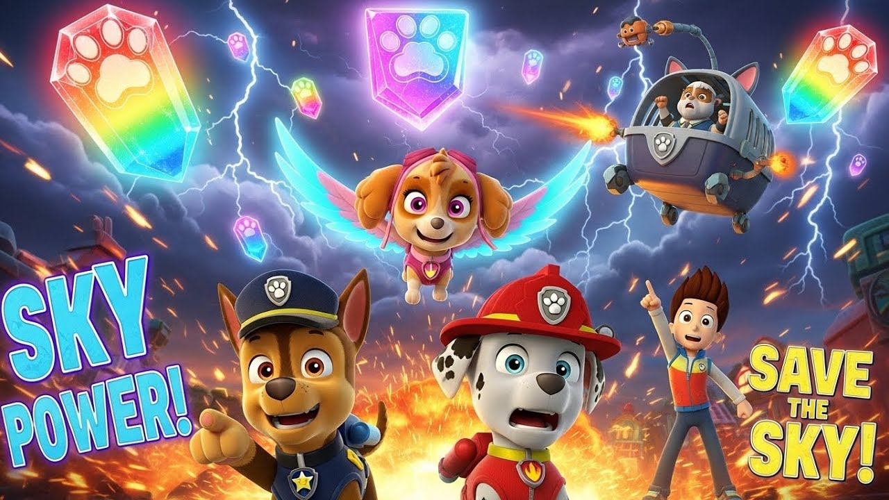PAW Patrol Sky Power Rescue! 🌈⚡ Pups Save Adventure Bay | 3D Cartoon