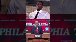 Throwback to Joel Embiid's Awkward NBA Draft Night Tape Delay 😂 #shorts #nba #nbadraft #joelembiid