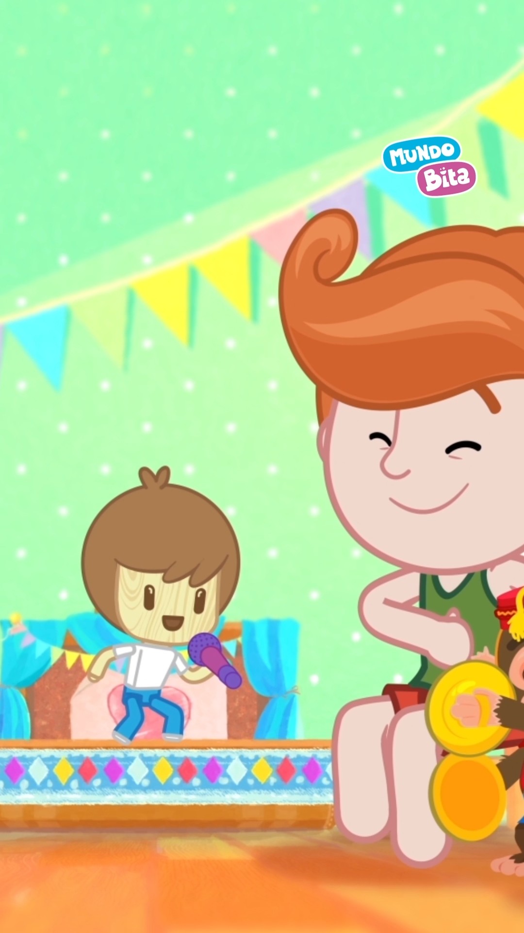 Vamos subir nesse palco de brinquedos para cantar e dançar juntos? ? #shorts #mundobita