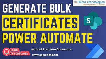Generate Bulk Certificates Using Power Automate | SharePoint to PDF | Without Premium Connector