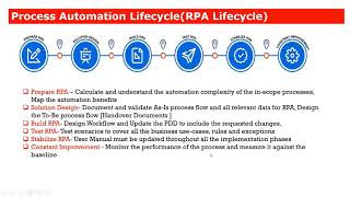 RPA Process Automation Life Cycle [UiPath Tool]