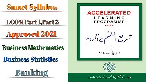 Smart Syllabus I.Com Part 1, Part 2 (2021)