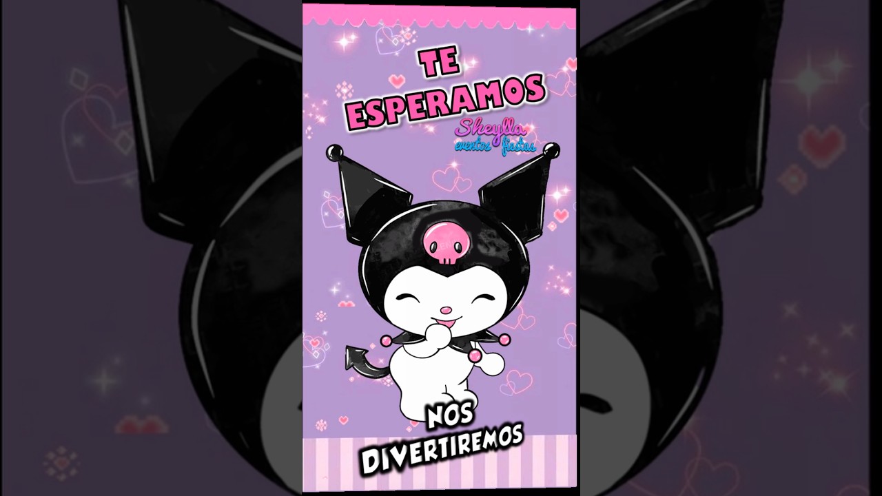 Kuromi, invitaci&oacute;n para cumplea&ntilde;os de kuromi, invitation, girl, invitacion video