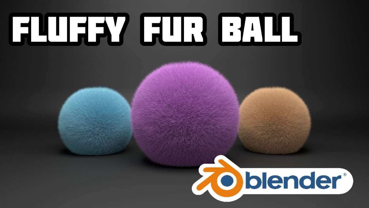 Fluffy Fur Ball in Blender l Quick Blender Tutorial l YouTube
